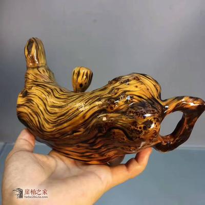 崖柏太行虎皮紋小工藝品《把把壺》 可愛(ài)造型，匠心把玩之選